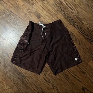 Vintage Jetty Men's Sz 36 Surf Board Shorts Swim Trunk Cargo Pocket Made In USA
